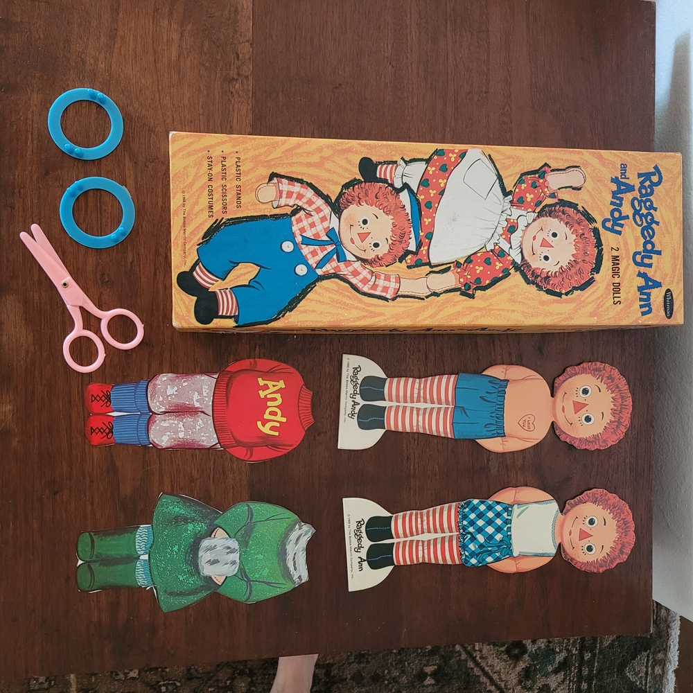 1968 Vintage Raggedy Ann and Andy Paper Doll Set